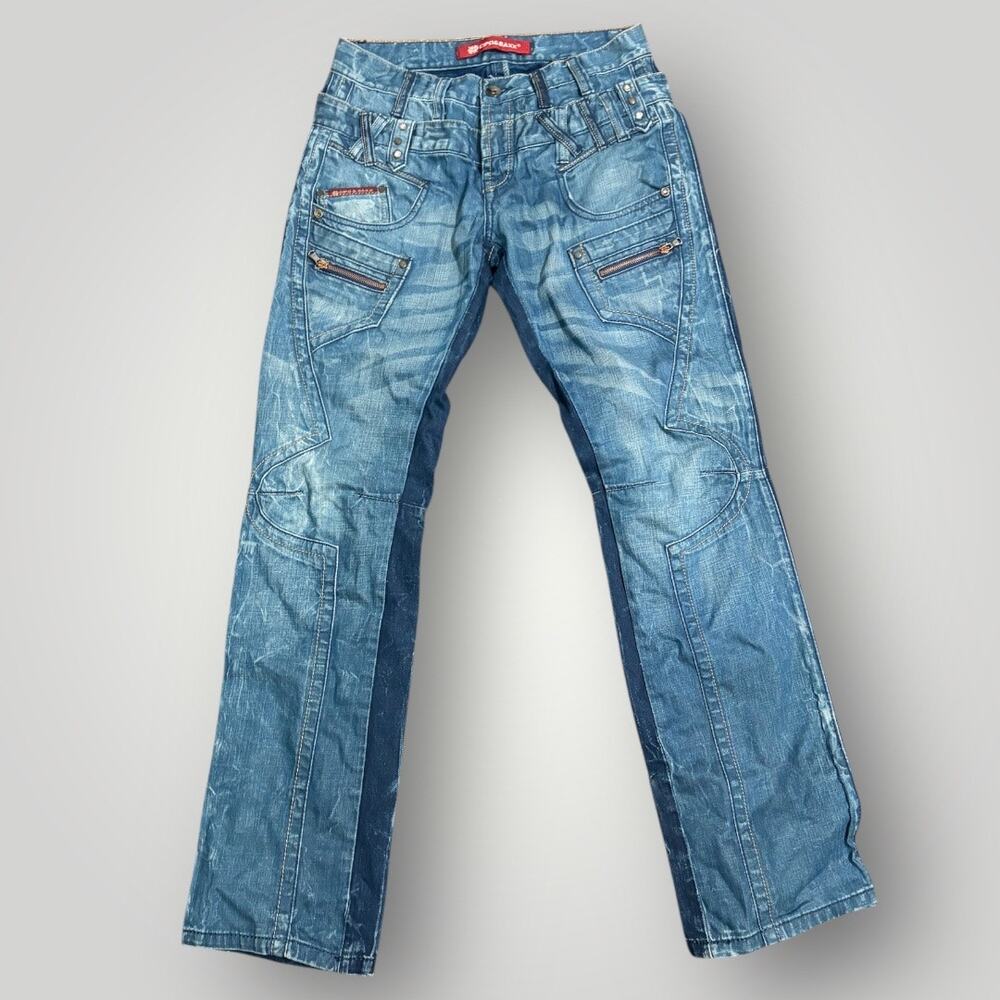 Cipo & Baxx Jeans Men's 32x34 Y2K Cyber Grunge Biker Moto Heavy Stitch Denim